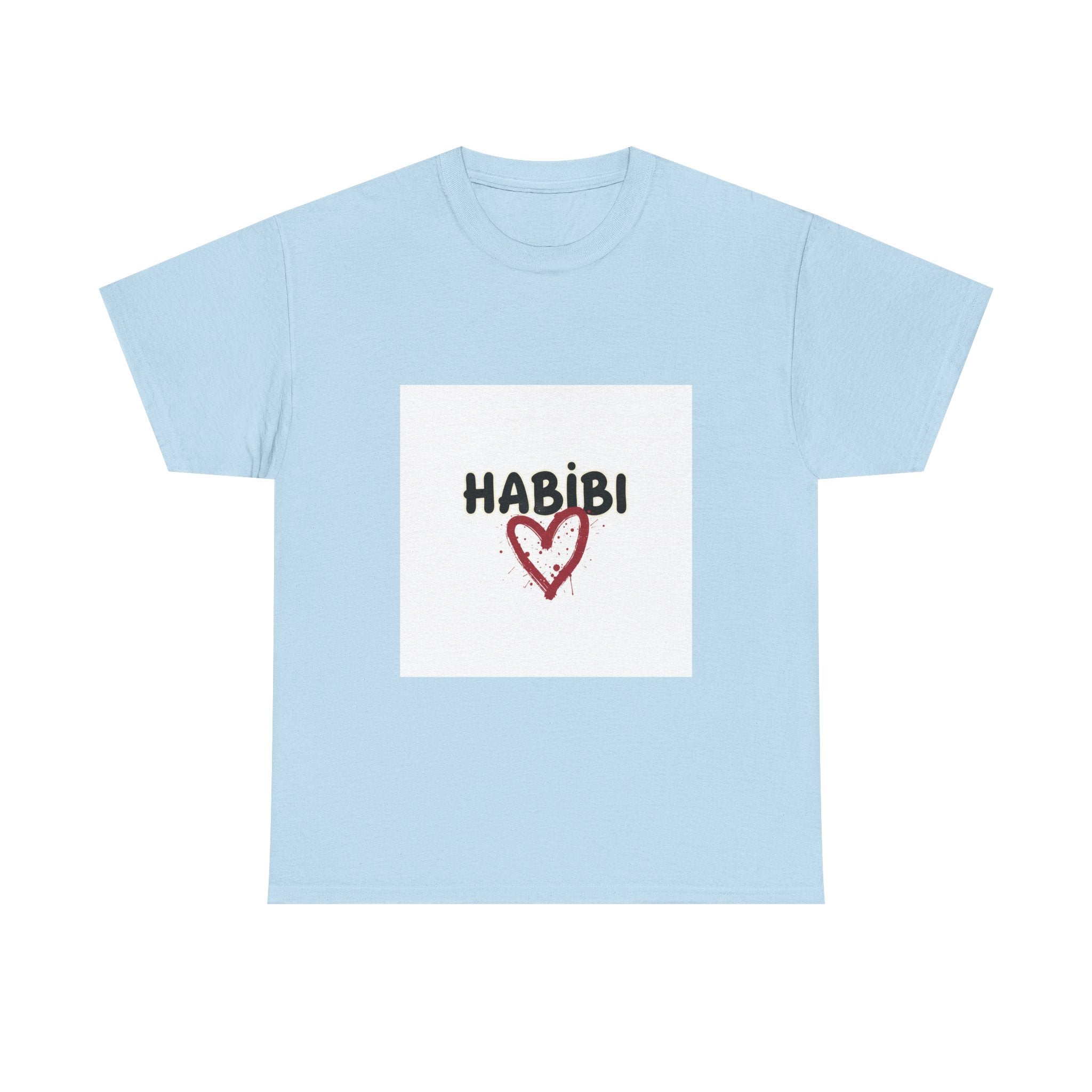Habibi Heart T-Shirt Cute "Habibi" Script with Hand-Drawn Heart (100% medium-weight cottonOEKO-TEX certified)