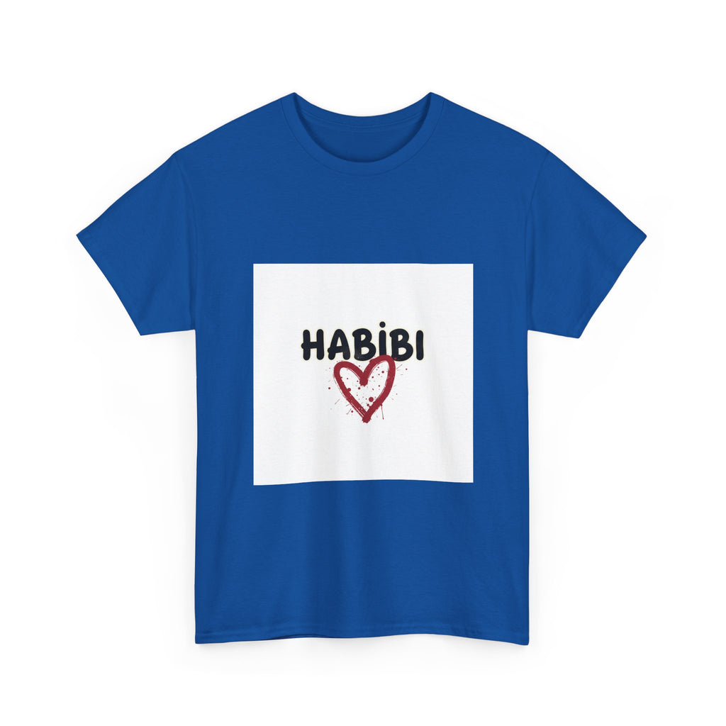 Habibi Heart T-Shirt Cute "Habibi" Script with Hand-Drawn Heart (100% medium-weight cottonOEKO-TEX certified)
