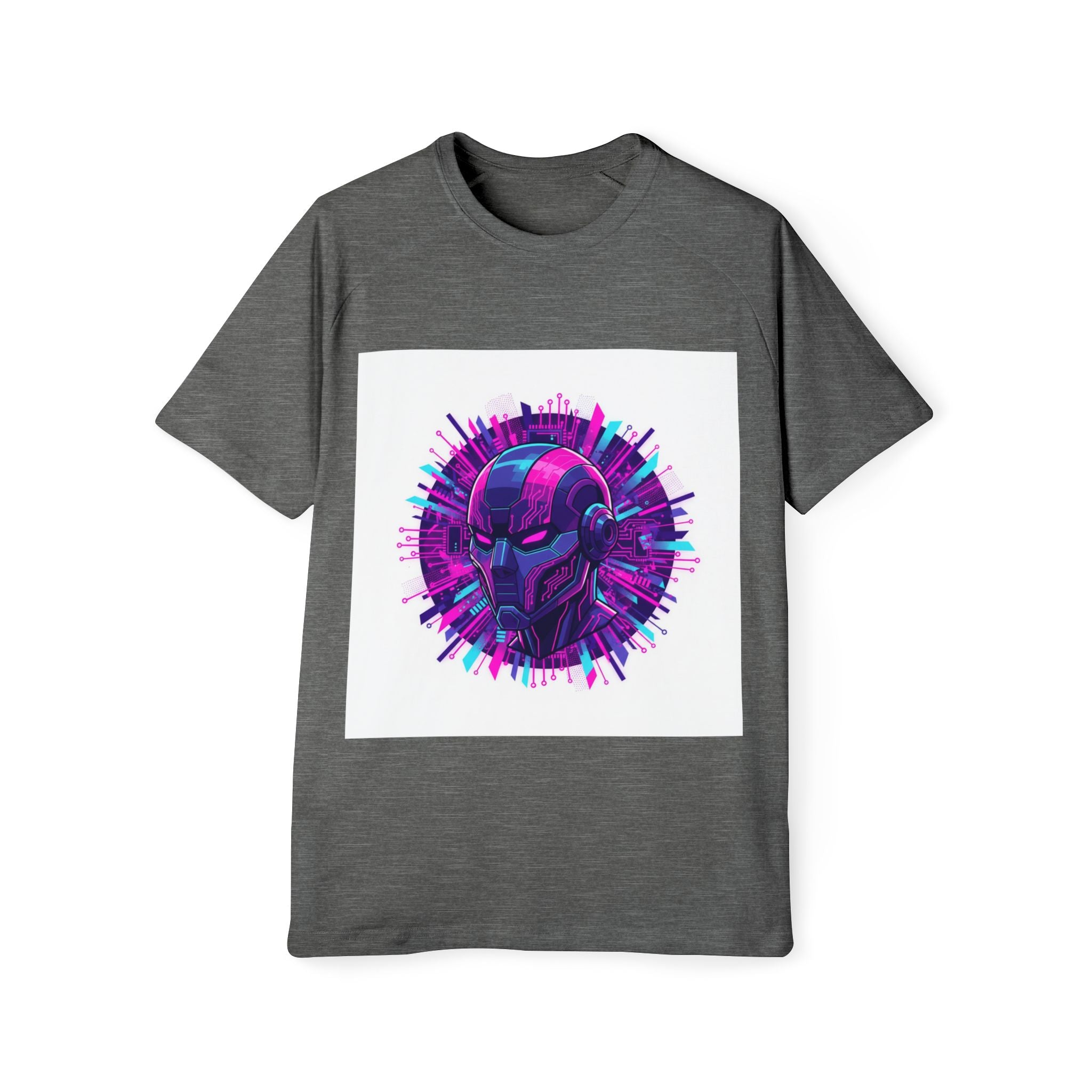 Cyberpunk Helmet T-Shirt  Neon Retro Sci‑Fi Graphic Tee