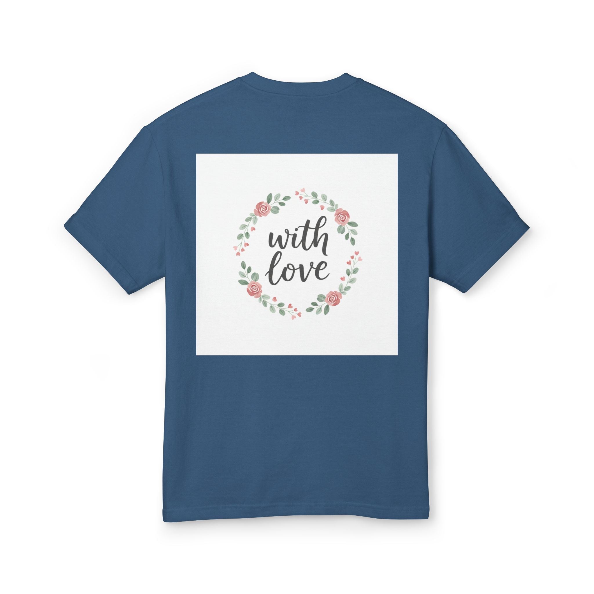 With Love Floral Wreath Romantic Gift T-Shirt (100% heavy cotton)