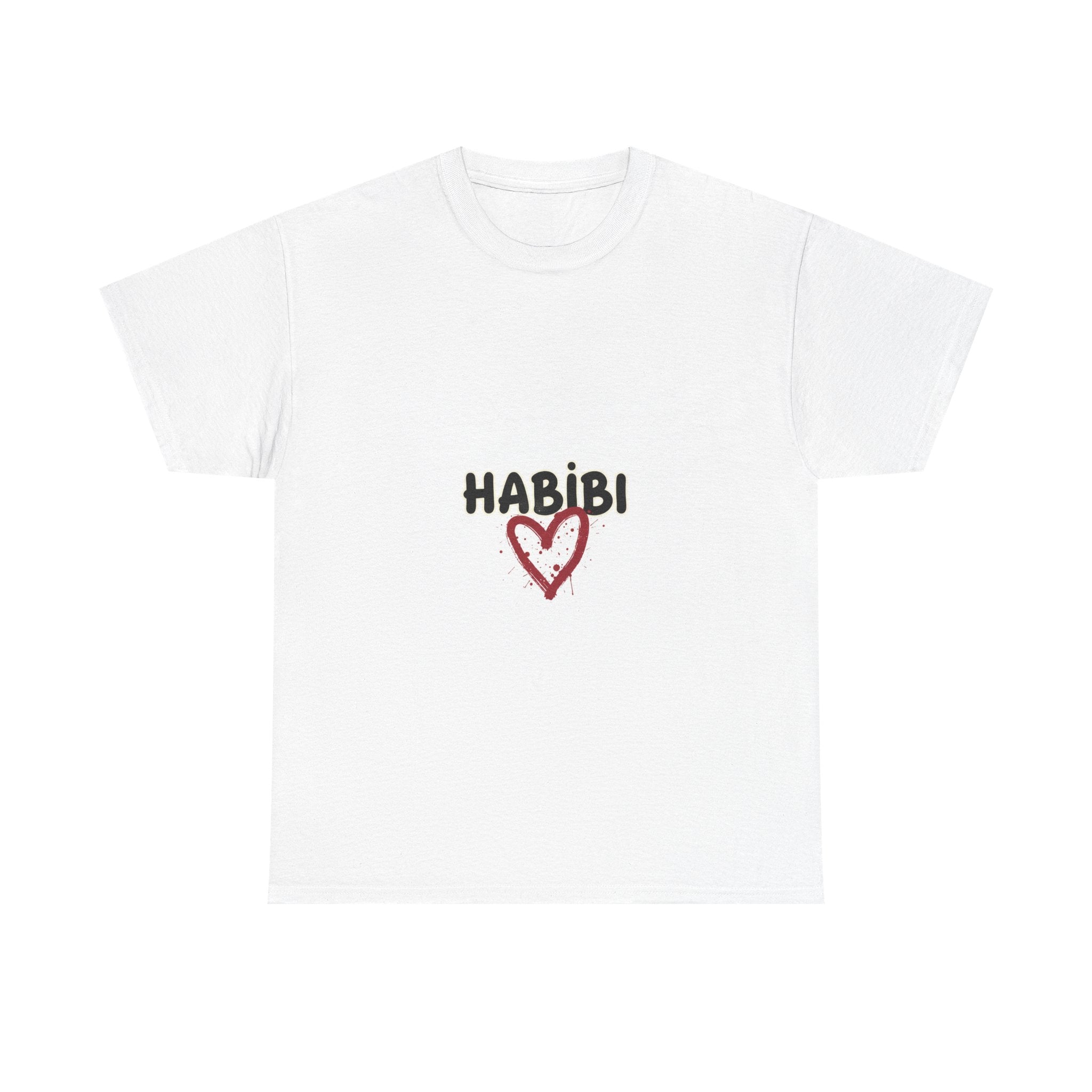 Habibi Heart T-Shirt Cute "Habibi" Script with Hand-Drawn Heart (100% medium-weight cottonOEKO-TEX certified)