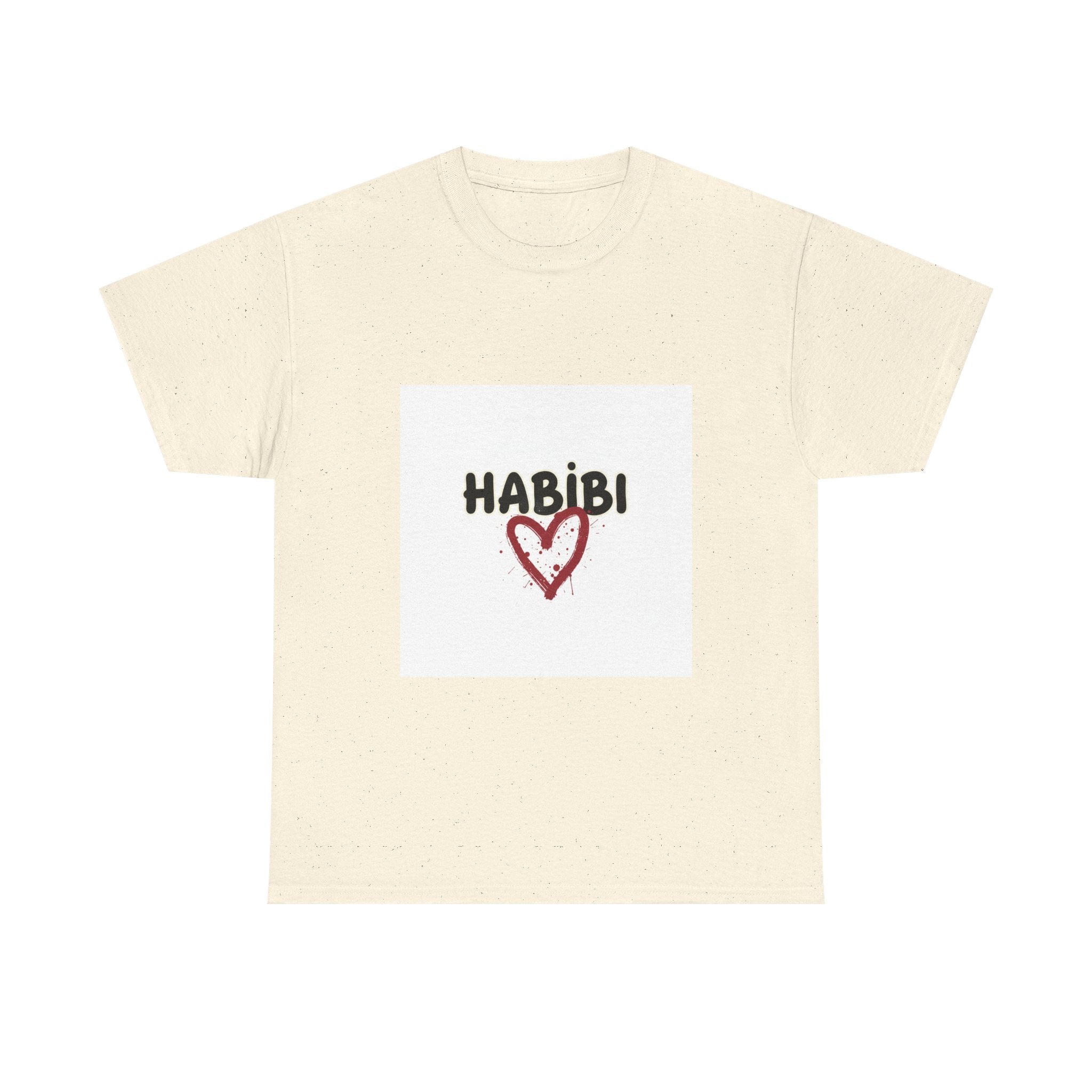 Habibi Heart T-Shirt Cute "Habibi" Script with Hand-Drawn Heart (100% medium-weight cottonOEKO-TEX certified)