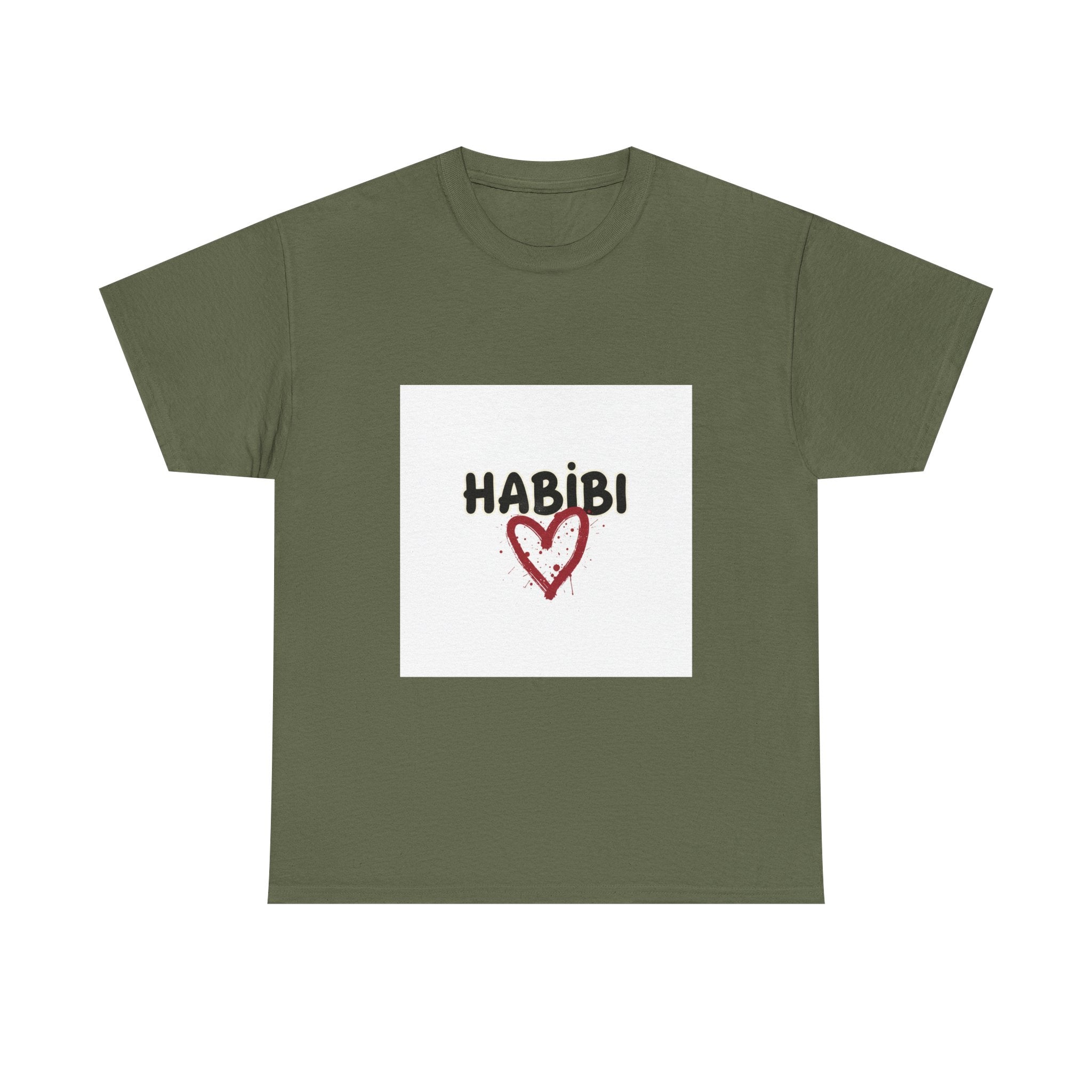 Habibi Heart T-Shirt Cute "Habibi" Script with Hand-Drawn Heart (100% medium-weight cottonOEKO-TEX certified)