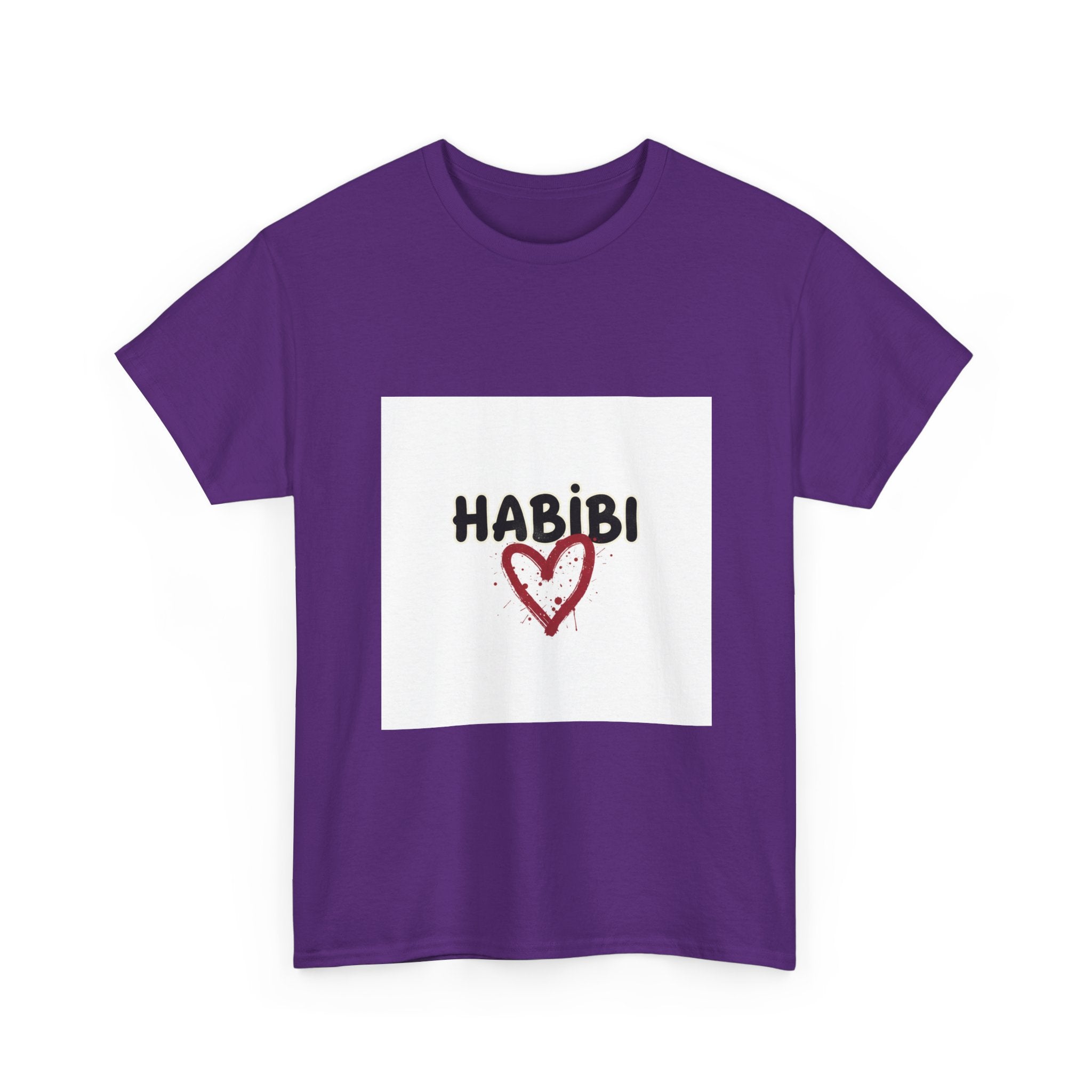 Habibi Heart T-Shirt Cute "Habibi" Script with Hand-Drawn Heart (100% medium-weight cottonOEKO-TEX certified)