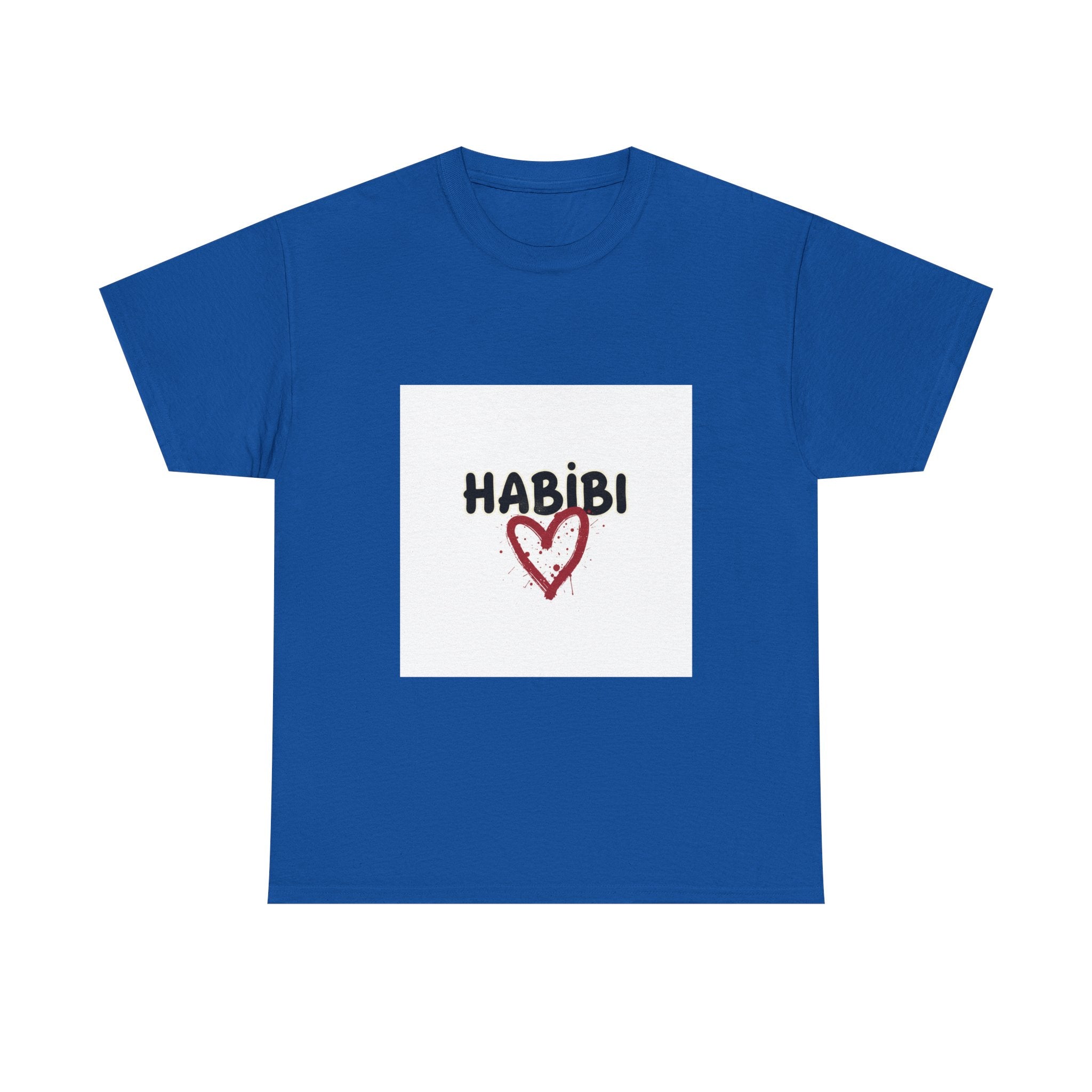 Habibi Heart T-Shirt Cute "Habibi" Script with Hand-Drawn Heart (100% medium-weight cottonOEKO-TEX certified)