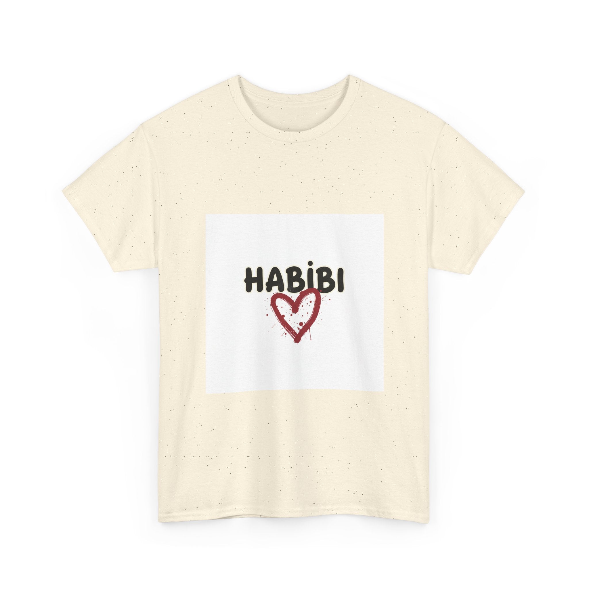 Habibi Heart T-Shirt Cute "Habibi" Script with Hand-Drawn Heart (100% medium-weight cottonOEKO-TEX certified)