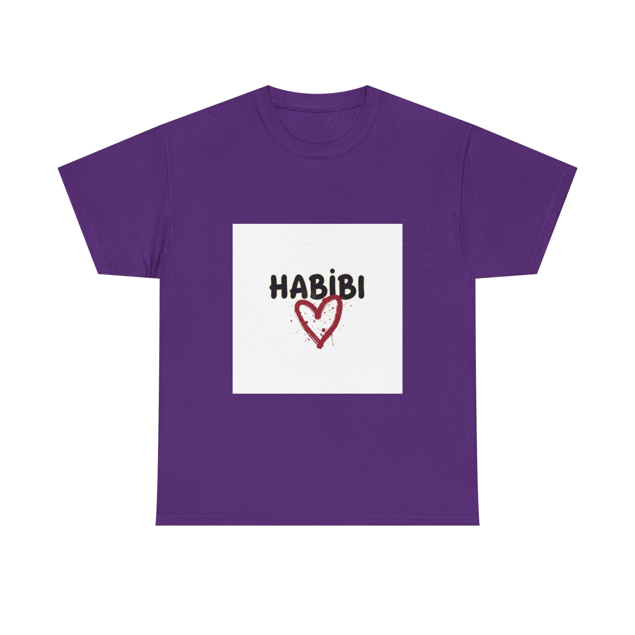 Habibi Heart T-Shirt Cute "Habibi" Script with Hand-Drawn Heart (100% medium-weight cottonOEKO-TEX certified)