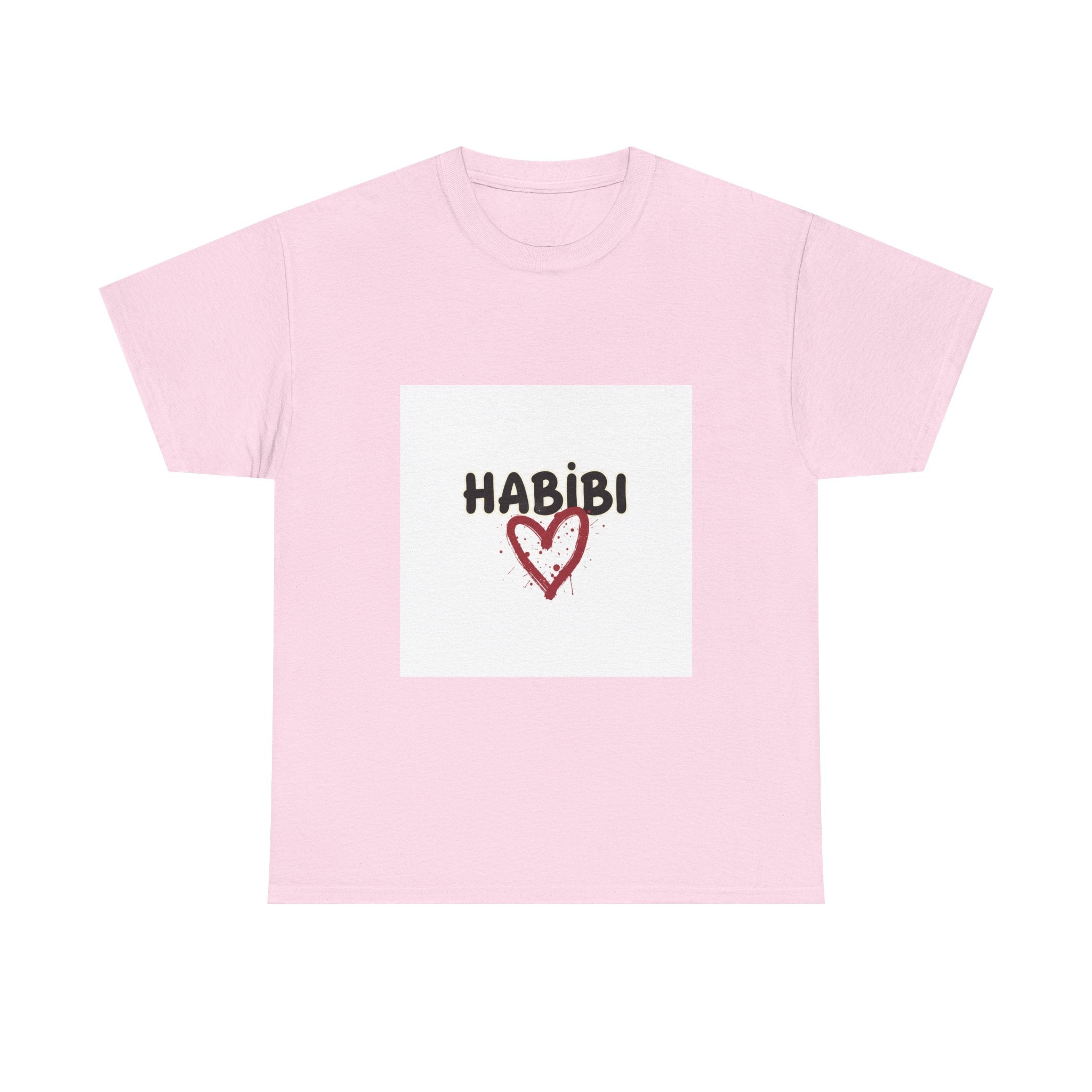 Habibi Heart T-Shirt Cute "Habibi" Script with Hand-Drawn Heart (100% medium-weight cottonOEKO-TEX certified)